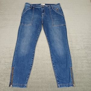 JOIE Jeans Women's Size 34 Park Mid-rise Cropped Skinny Jeans, Zipper Side Hem